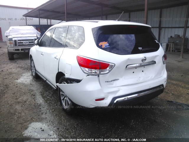 5N1AR2MN8DC665188 - 2013 NISSAN PATHFINDER S/SV/SL/PLATINUM WHITE photo 3