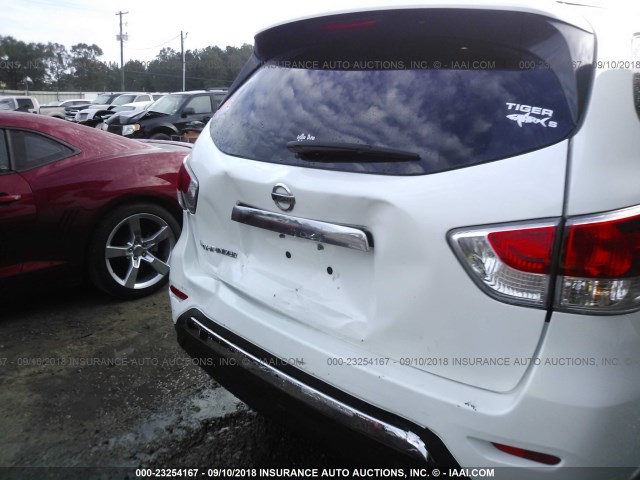 5N1AR2MN8DC665188 - 2013 NISSAN PATHFINDER S/SV/SL/PLATINUM WHITE photo 6