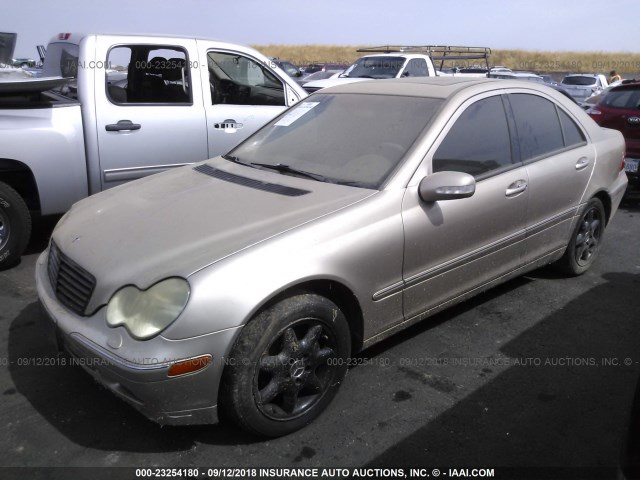 WDBRF61J11F017922 - 2001 MERCEDES-BENZ C 240 BROWN photo 2