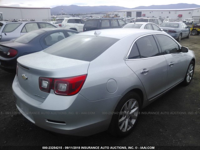 1G11H5SL5EF261767 - 2014 CHEVROLET MALIBU LTZ 银色 照片 4