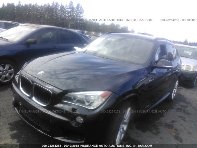 WBAVM5C57DVL63786 - 2013 BMW X1 XDRIVE35I BLACK photo 2