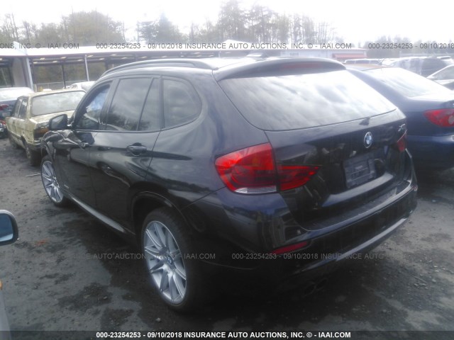 WBAVM5C57DVL63786 - 2013 BMW X1 XDRIVE35I BLACK photo 3