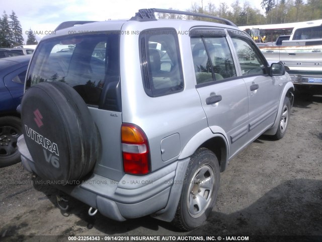 2S3TD62VX46102725 - 2004 SUZUKI VITARA LX SILVER photo 4