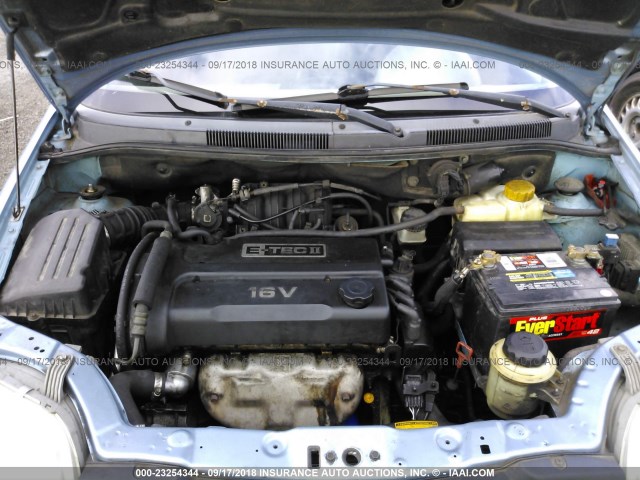 KL1TD52605B360095 - 2005 CHEVROLET AVEO LS BLUE photo 10