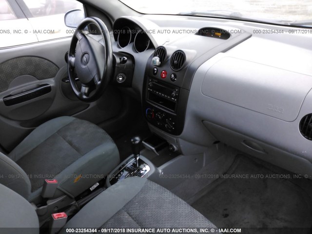 KL1TD52605B360095 - 2005 CHEVROLET AVEO LS BLUE photo 5