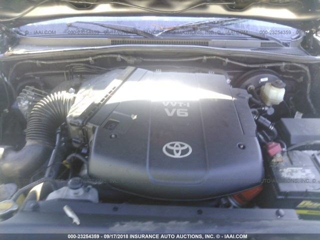 5TFJU4GN6BX012214 - 2011 TOYOTA TACOMA DOUBLE CAB PRERUNNER GRAY photo 10