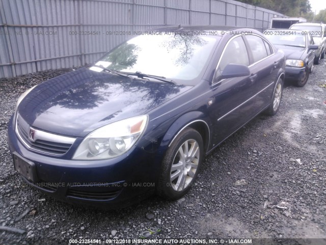 1G8ZS57N68F118301 - 2008 SATURN AURA XE BLUE photo 2