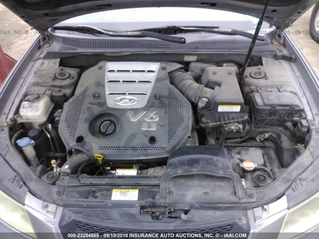 5NPEU46F57H178433 - 2007 HYUNDAI SONATA SE/LIMITED GRAY photo 10