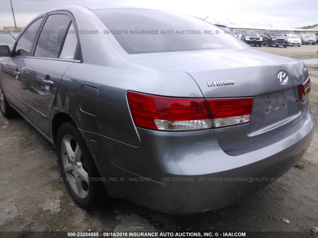 5NPEU46F57H178433 - 2007 HYUNDAI SONATA SE/LIMITED GRAY photo 6