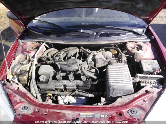 1C3EL66RX6N206030 - 2006 CHRYSLER SEBRING LIMITED RED photo 10