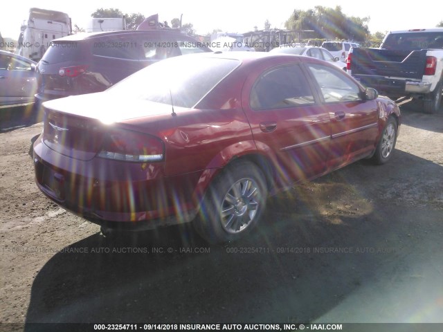 1C3EL66RX6N206030 - 2006 CHRYSLER SEBRING LIMITED RED photo 4