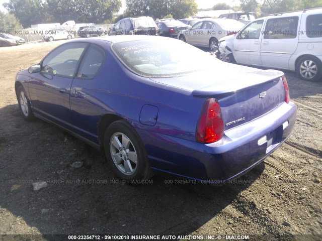 2G1WM15K369188065 - 2006 CHEVROLET MONTE CARLO LT PURPLE photo 3