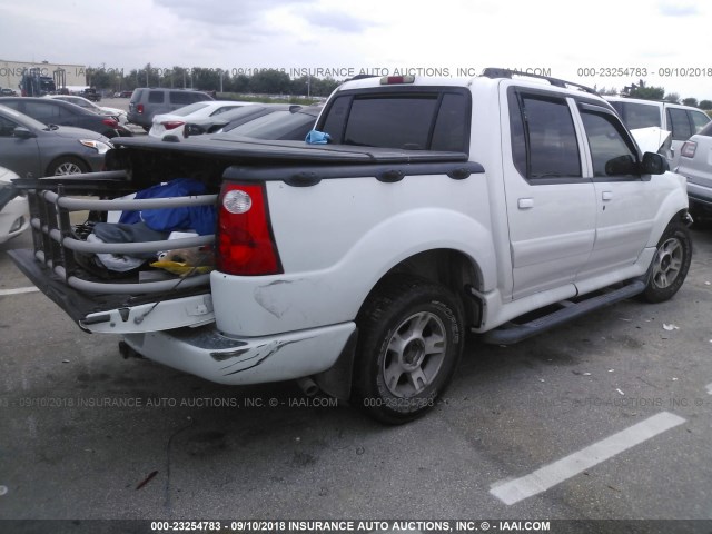 1FMZU67K54UA04304 - 2004 FORD EXPLORER SPORT TR  WHITE photo 4