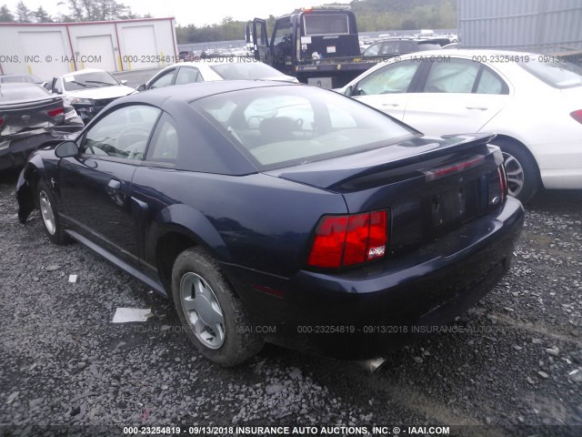 1FAFP40401F193027 - 2001 FORD MUSTANG BLUE photo 3