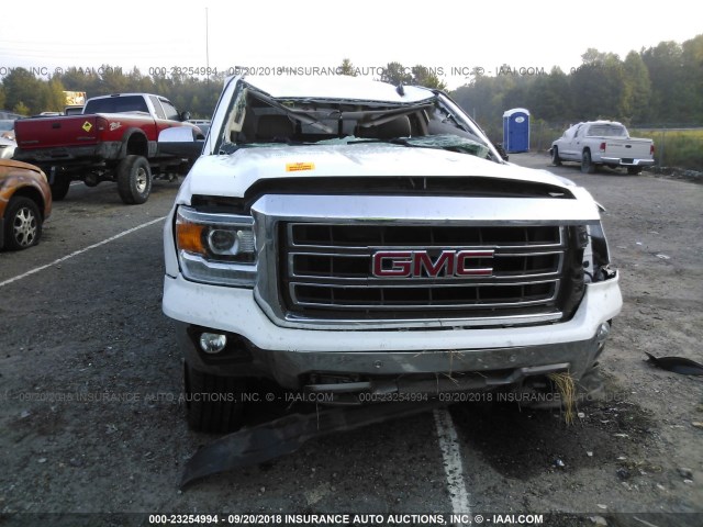 3GTU2VEC7EG203336 - 2014 GMC SIERRA K1500 SLT WHITE photo 6