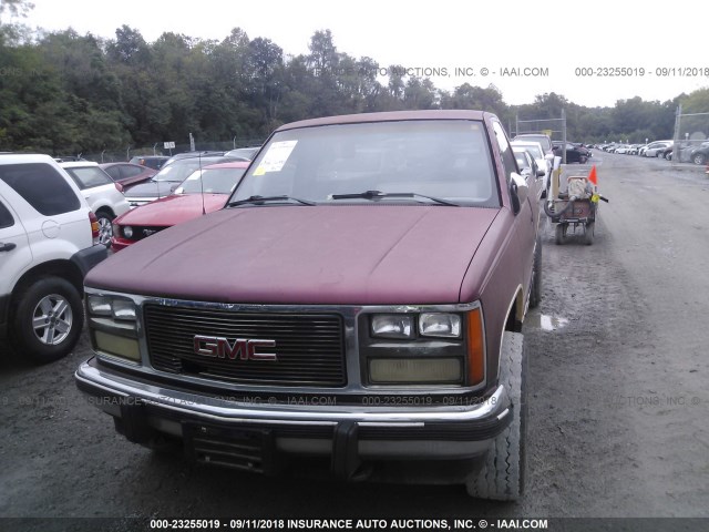 2GTDK14KXJ1552379 - 1988 GMC GMT-400 K1500 RED photo 6