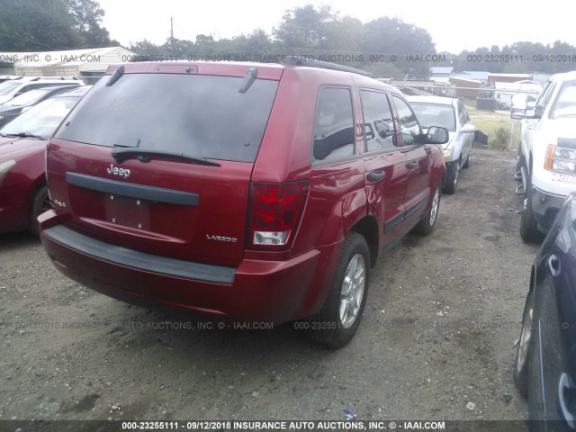 1J4GR48K05C625693 - 2005 JEEP GRAND CHEROKEE LAREDO/COLUMBIA/FREEDOM 红色 照片 4