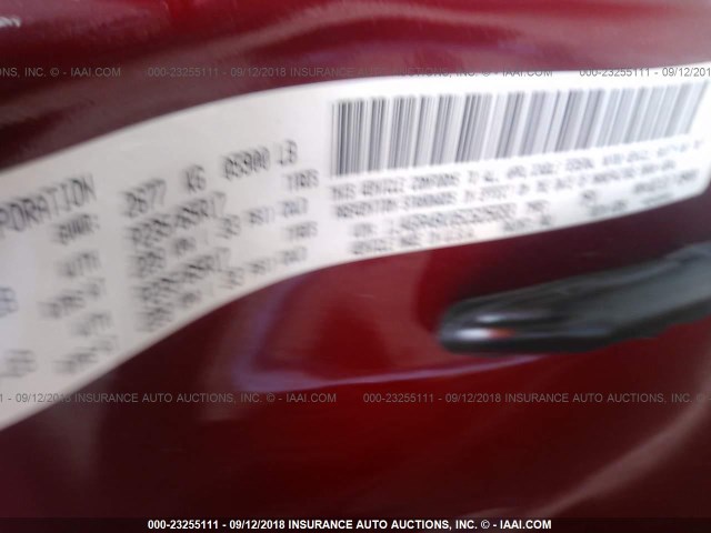 1J4GR48K05C625693 - 2005 JEEP GRAND CHEROKEE LAREDO/COLUMBIA/FREEDOM 红色 照片 9