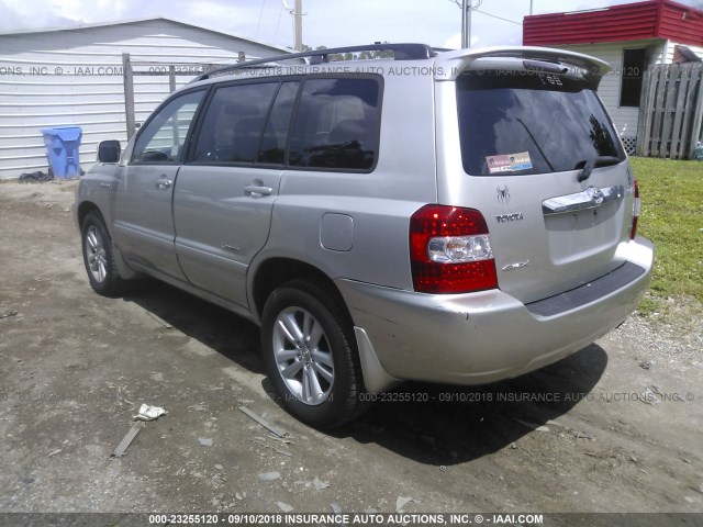 JTEEW21A170043565 - 2007 TOYOTA HIGHLANDER HYBRID SILVER photo 3