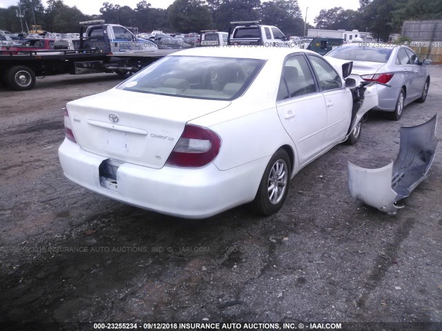4T1BF32K32U532292 - 2002 TOYOTA CAMRY LE/XLE/SE Ақ фото 4