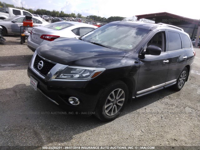5N1AR2MN9EC633562 - 2014 NISSAN PATHFINDER S/SV/SL/PLATINUM BLACK photo 2