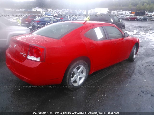 2B3KA33V49H596111 - 2009 DODGE CHARGER SXT RED photo 4