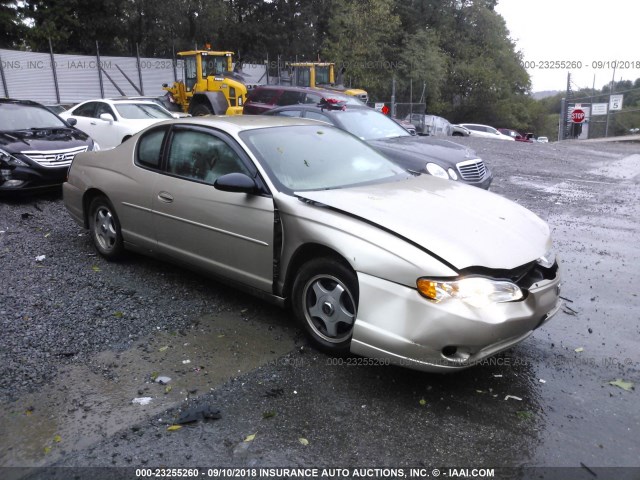 2G1WW12E449316853 - 2004 CHEVROLET MONTE CARLO LS ოქროსფერი ფოტო 1