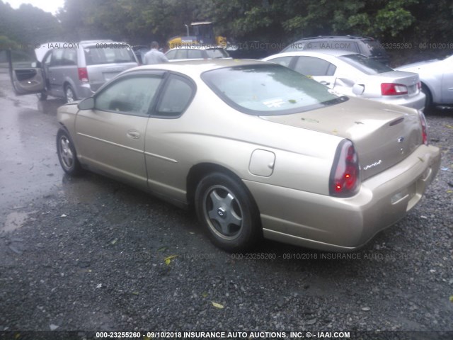 2G1WW12E449316853 - 2004 CHEVROLET MONTE CARLO LS ოქროსფერი ფოტო 3