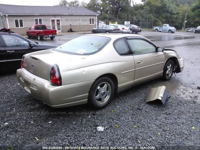 2G1WW12E449316853 - 2004 CHEVROLET MONTE CARLO LS GOLD photo 4