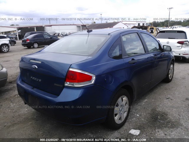 1FAHP34N08W140862 - 2008 FORD FOCUS S/SE BLUE photo 4