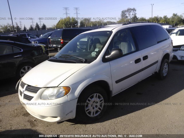 1D4GP24R05B123648 - 2005 DODGE GRAND CARAVAN SE WHITE photo 2