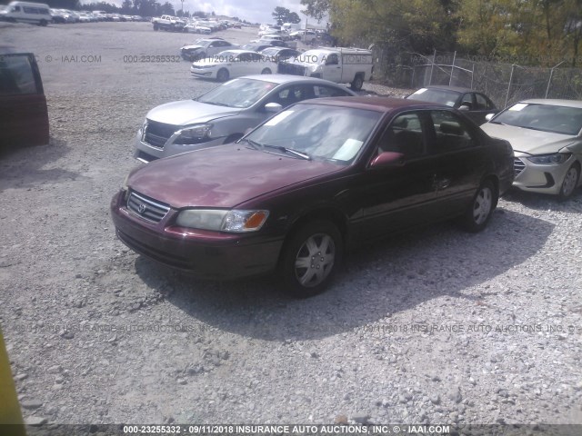 4T1BF22K71U969446 - 2001 TOYOTA CAMRY LE/XLE BURGUNDY photo 2