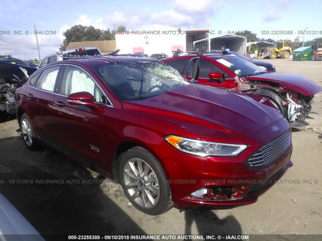 3FA6P0PU3JR142848 - 2018 FORD FUSION SE PHEV MAROON photo 1