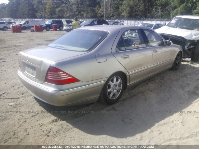 WDBNG70J24A424409 - 2004 MERCEDES-BENZ S 430 GOLD photo 4