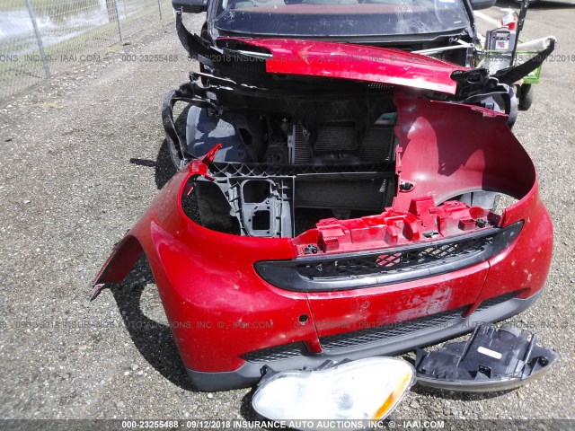 WMEEJ31X19K272382 - 2009 SMART FORTWO PURE/PASSION RED photo 6