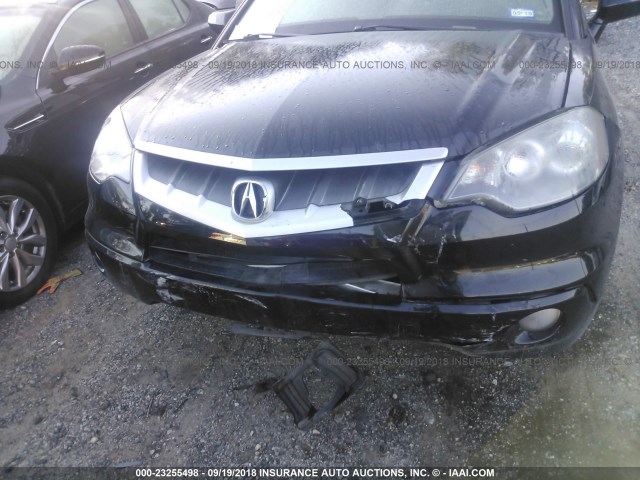 5J8TB18588A004625 - 2008 ACURA RDX TECHNOLOGY BLACK photo 6