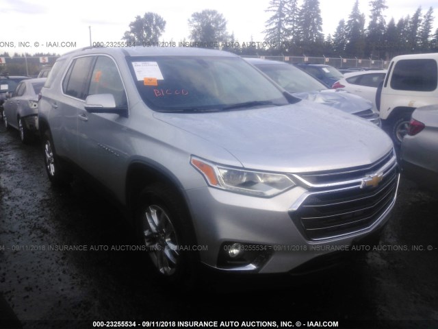 1GNEVGKW9JJ238272 - 2018 CHEVROLET TRAVERSE LT SILVER photo 1