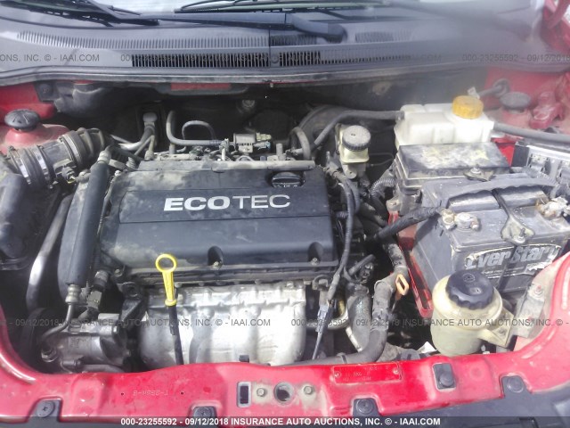 KL1TD5DE1AB112968 - 2010 CHEVROLET AVEO LS/LT 红色 照片 10