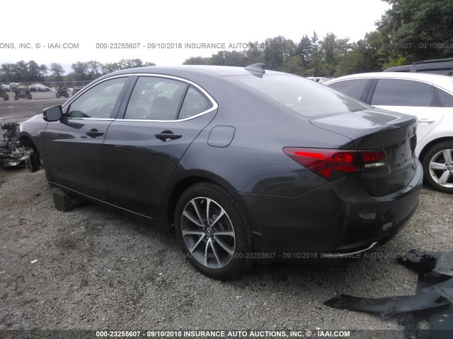 19UUB3F5XFA005579 - 2015 ACURA TLX TECH GRAY photo 3