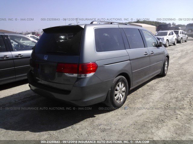 5FNRL38778B413130 - 2008 HONDA ODYSSEY EXL GRAY photo 4