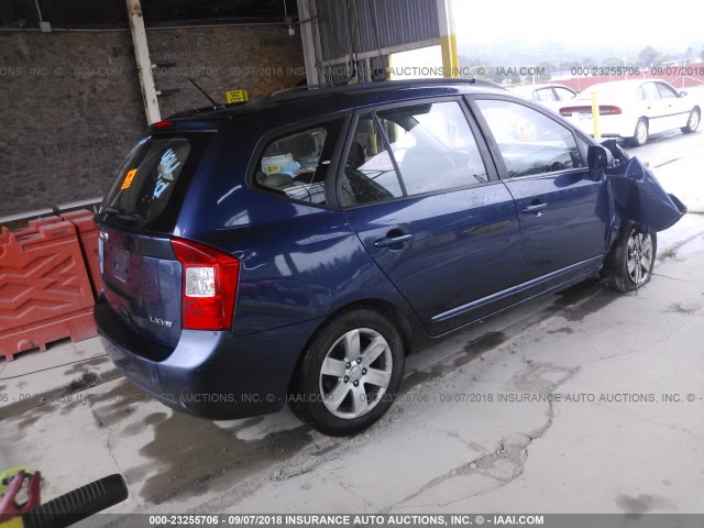 KNAFG526787184020 - 2008 KIA RONDO LX/EX BLUE photo 4