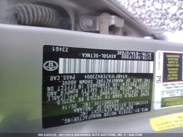 4T4BF1FK7ER423004 - 2014 TOYOTA CAMRY L/SE/LE/XLE Şampan foto 9