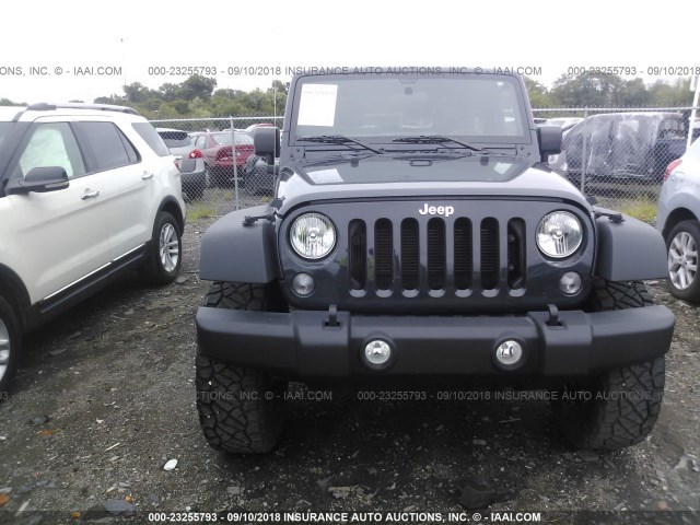 1C4AJWAG1GL339827 - 2016 JEEP WRANGLER SPORT 蓝色 照片 6