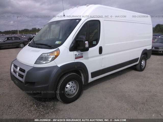 3C6TRVDGXEE119140 - 2014 RAM PROMASTER 2500 2500 HIGH WHITE photo 2