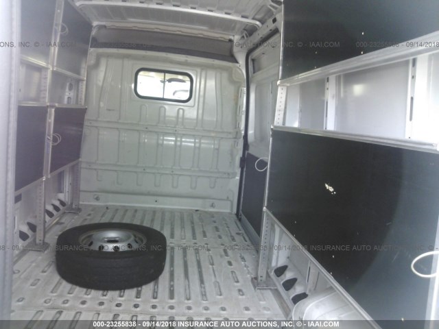 3C6TRVDGXEE119140 - 2014 RAM PROMASTER 2500 2500 HIGH WHITE photo 8