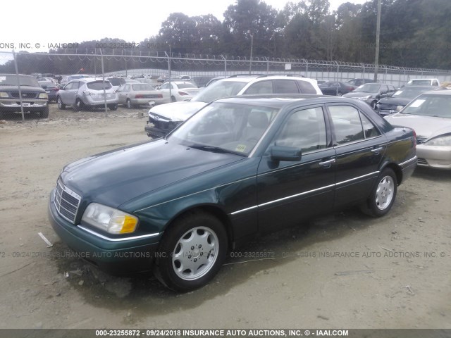 WDBHA22E1SF203336 - 1995 MERCEDES-BENZ C 220 GREEN photo 2