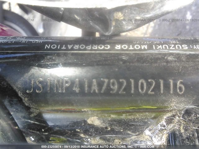 JS1NP41A792102116 - 2009 SUZUKI LS650 PINK photo 10