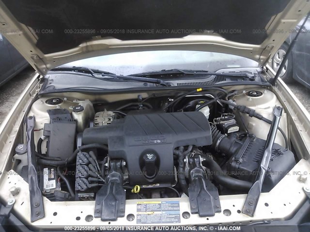 2G2WR544651241135 - 2005 PONTIAC GRAND PRIX GTP GOLD photo 10