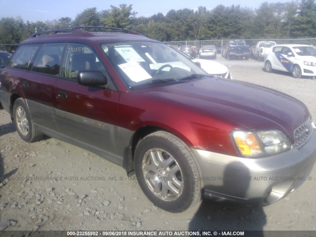 4S3BH675036633007 - 2003 SUBARU LEGACY OUTBACK AWP 勃艮第红 照片 1