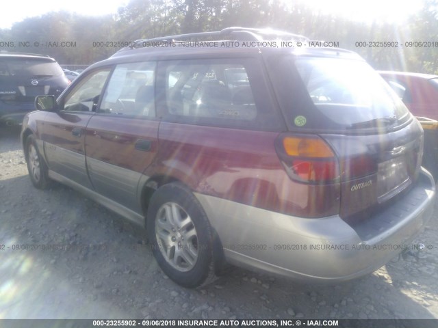 4S3BH675036633007 - 2003 SUBARU LEGACY OUTBACK AWP 勃艮第红 照片 3